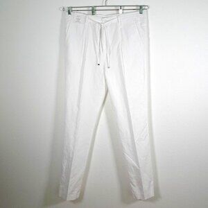 Baird McNutt Murano Linen Pants Big Men's Size 40x36 Zac Classic Fit Pleated